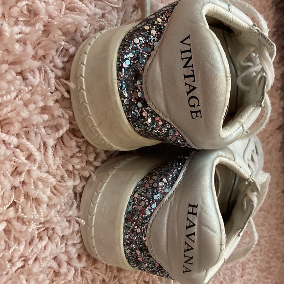 Vintage Havana Sparkly White Sneakers - Picture 3 of 4